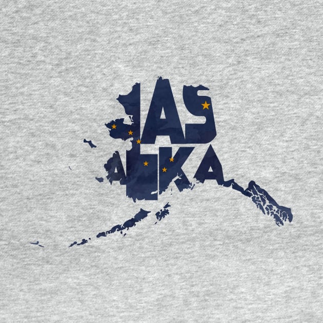 Alaska Typo Map by inspirowl